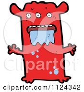 Poster, Art Print Of Red Monster Or Alien