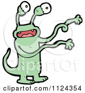 Poster, Art Print Of Green Alien Or Monster