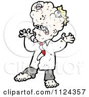 Fantasy Cartoon Of A Scary Swollen Monster Or A Man With An Allergic Reaction Royalty Free Vector Clipart