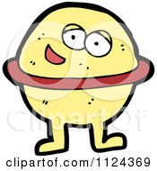 Fantasy Cartoon Of A Yellow Monster Or Alien Royalty Free Vector Clipart