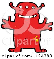 Poster, Art Print Of Red Monster Or Alien