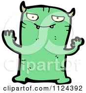 Poster, Art Print Of Green Alien Or Monster