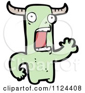 Poster, Art Print Of Green Alien Or Monster