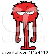 Fantasy Cartoon Of A Red Monster Or Alien Royalty Free Vector Clipart