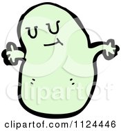 Fantasy Cartoon Of A Green Alien Or Monster Royalty Free Vector Clipart