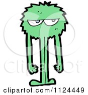 Fantasy Cartoon Of A Green Alien Or Monster Royalty Free Vector Clipart