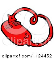 Fantasy Cartoon Of A Red Demonic Computer Mouse 2 Royalty Free Vector Clipart by lineartestpilot
