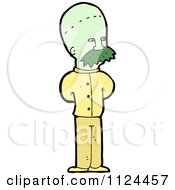 Fantasy Cartoon Of A Green Zombie Royalty Free Vector Clipart by lineartestpilot