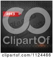 Poster, Art Print Of Red 2012 And Happy New Year Stamped In Black Leather