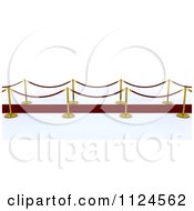 3d Red Carpet With Gold Posts