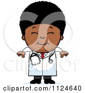 Poster, Art Print Of Happy Black Doctor Or Veterinarian Boy