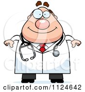 Poster, Art Print Of Happy Chubby Male Doctor Or Veterinarian