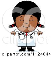 Poster, Art Print Of Happy Black Doctor Or Veterinarian Girl