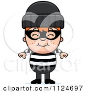 Cartoon Of A Happy Red Haired Robber Boy Royalty Free Vector Clipart