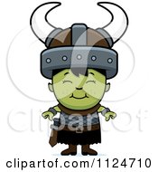 Cartoon Of A Happy Ogre Boy Royalty Free Vector Clipart
