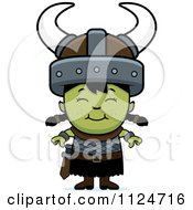 Cartoon Of A Happy Ogre Girl Royalty Free Vector Clipart