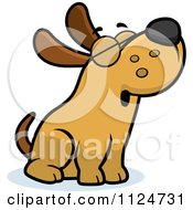 Cartoon Of A Dog Howling Royalty Free Vector Clipart