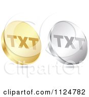 Poster, Art Print Of 3d Gold And Silver Txt Format Coin Icons