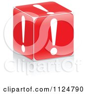 3d Red Exclamation Point Box