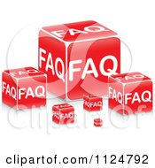 Poster, Art Print Of 3d Red Faq Boxes