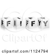 Clipart Of 3d FIFTY Cubes Royalty Free Vector Illustration