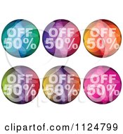 Poster, Art Print Of Colorful Fifty Percent Off Orb Icons