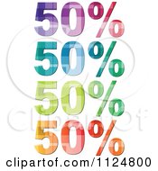 Poster, Art Print Of Colorful Fifty Percent Icons