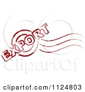 Red Export Postmark Stamp