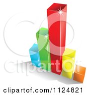 Poster, Art Print Of 3d Colorful Bar Graph And Shadow 5