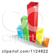 Poster, Art Print Of 3d Colorful Bar Graph And Shadow 6