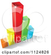 Poster, Art Print Of 3d Colorful Bar Graph And Shadow 1