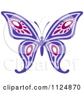 Poster, Art Print Of Ornate Purple Butterfly