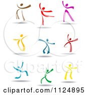 Poster, Art Print Of Happy Colorful People Dancing And Jumping