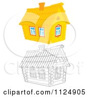 Cartoon Of Cabin Homes Royalty Free Clipart