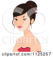 Poster, Art Print Of Beautiful Asian Woman With Her Hair Up
