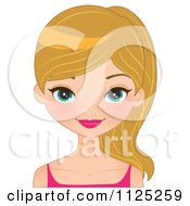 Poster, Art Print Of Beautiful Freckled Blond Girl With Blue Eyes