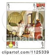 Poster, Art Print Of Vintage Scene Of Girls Gathering Around A Window With Copyspace