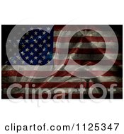 Clipart Of A Dark Grungy Folded American Flag Royalty Free CGI Illustration