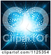 Clipart Of A Blue Starburst Vortex Background Royalty Free Vector Illustration