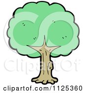 Cartoon Of A Tree With Green Foliage 3 Royalty Free Vector Clipart