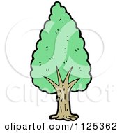 Cartoon Of A Tree With Green Foliage 5 Royalty Free Vector Clipart