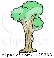 Cartoon Of A Tree With Green Foliage 10 Royalty Free Vector Clipart