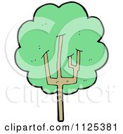 Cartoon Of A Tree With Green Foliage 12 Royalty Free Vector Clipart