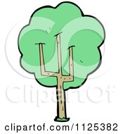 Cartoon Of A Tree With Green Foliage 13 Royalty Free Vector Clipart