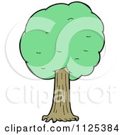 Cartoon Of A Tree With Green Foliage 15 Royalty Free Vector Clipart