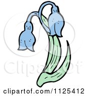 Cartoon Of Bluebell Flowers Royalty Free Vector Clipart
