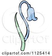 Cartoon Of A Bluebell Flower 1 Royalty Free Vector Clipart