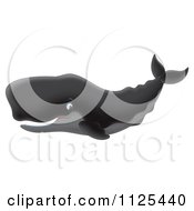 Poster, Art Print Of Happy Black Sperm Whale