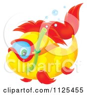 Poster, Art Print Of Happy Snorkeling Fish