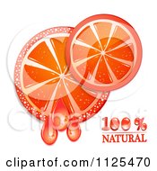 Natural Blood Orange Slices And Text On White 1